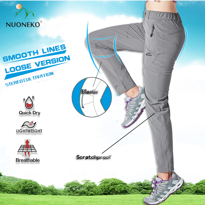 Mountain Biking Pants Women - Pantalones de senderismo elásticos de secado