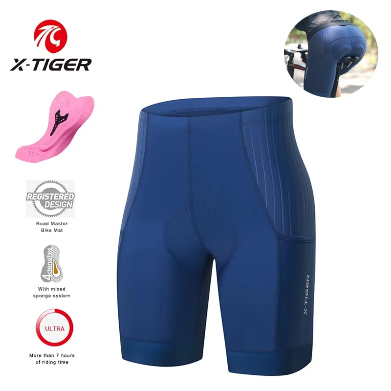 Mountain Biking Pants Women - X-TIGER Pantalones cortos de ciclismo para