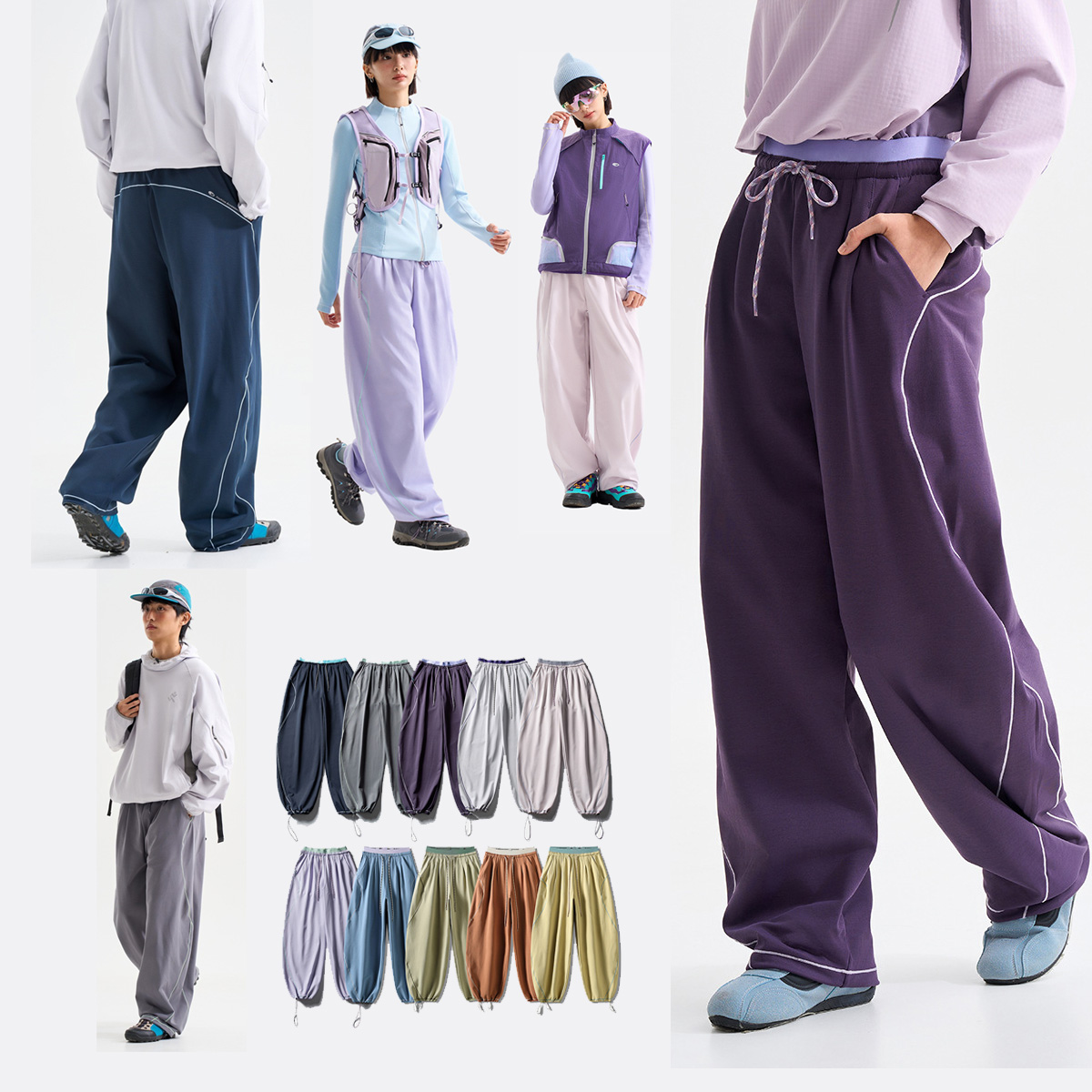 Mountain Biking Pants Women - Pantalones Deportivos de Pierna Ancha de