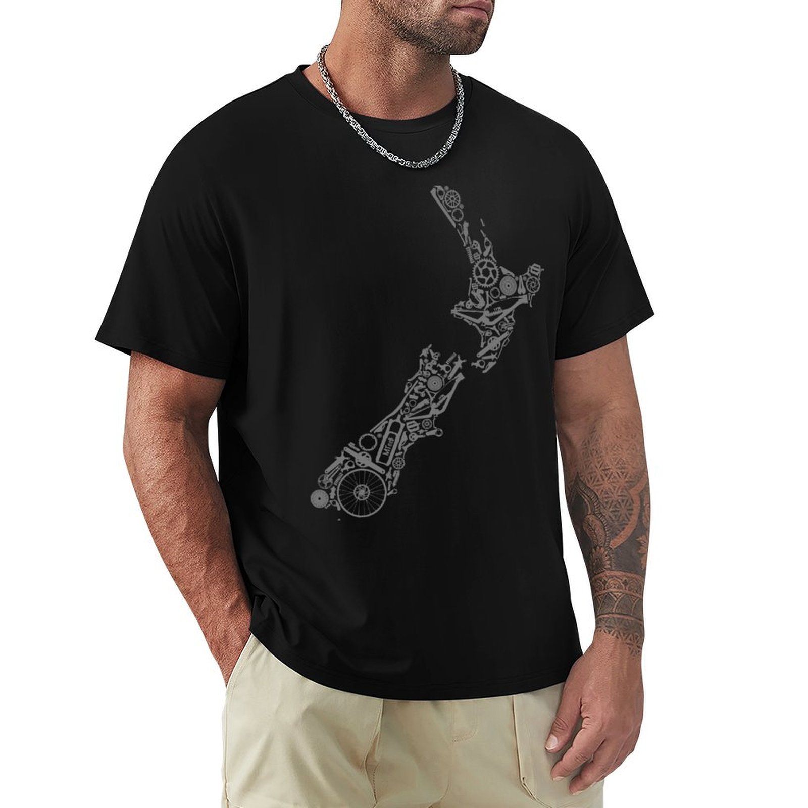 Mountain Biking New Zealand - NUEVA ZELANDA - Camiseta gris de