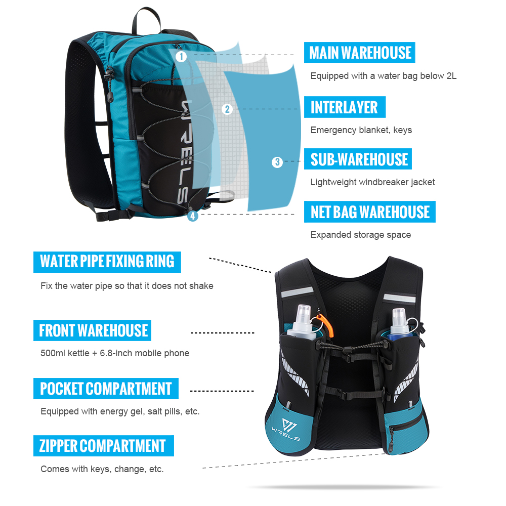 WRELS-mochila para ciclismo al - Mountain Biking Rucksack reseña y precio