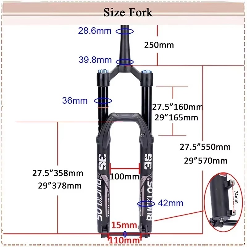 Horquilla de Suspensión Neumát - Mtb Fork Air reseña y precio