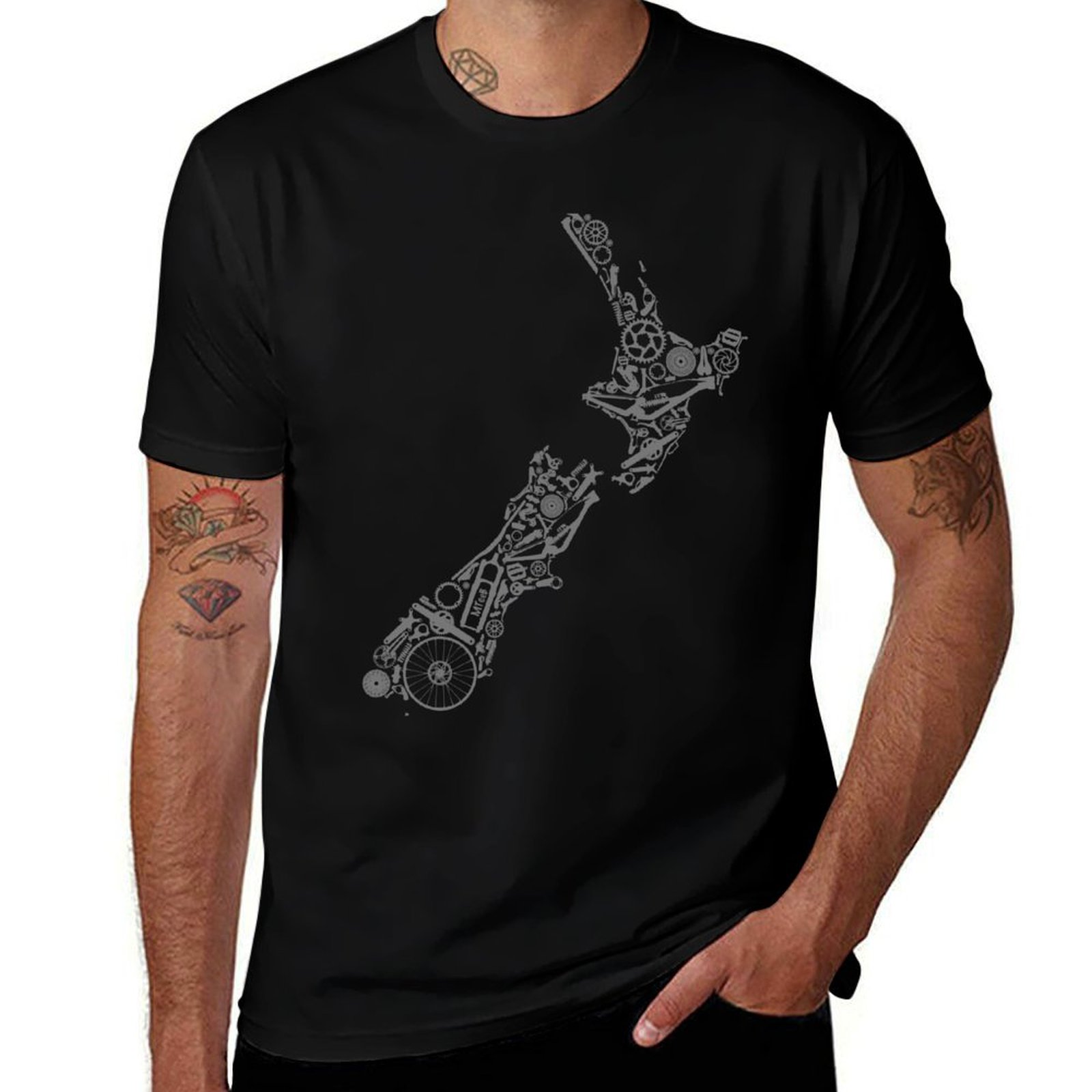 NUEVA ZELANDIA - Camiseta gris - Mountain Biking New Zealand reseña y precio