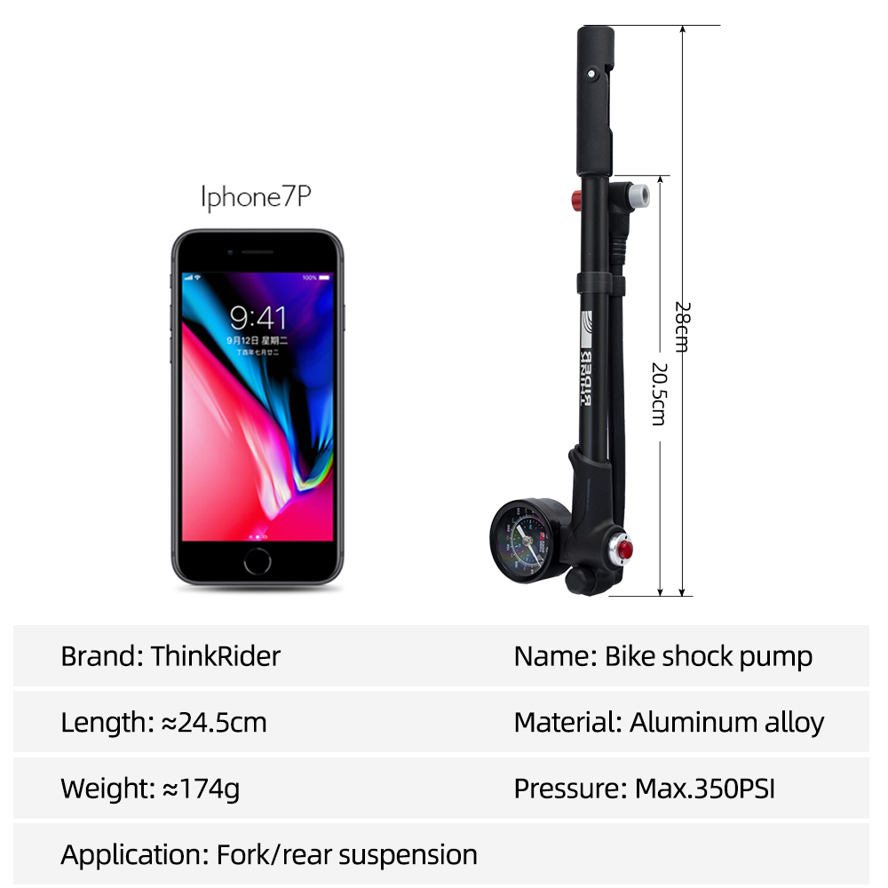 ThinkRider-bomba de aire portá - Mtb Fork Air reseña y precio